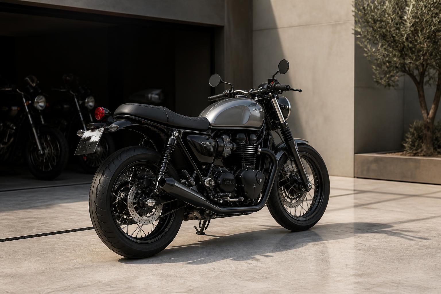 Premium motorcycle in a clean outdoor collection setting